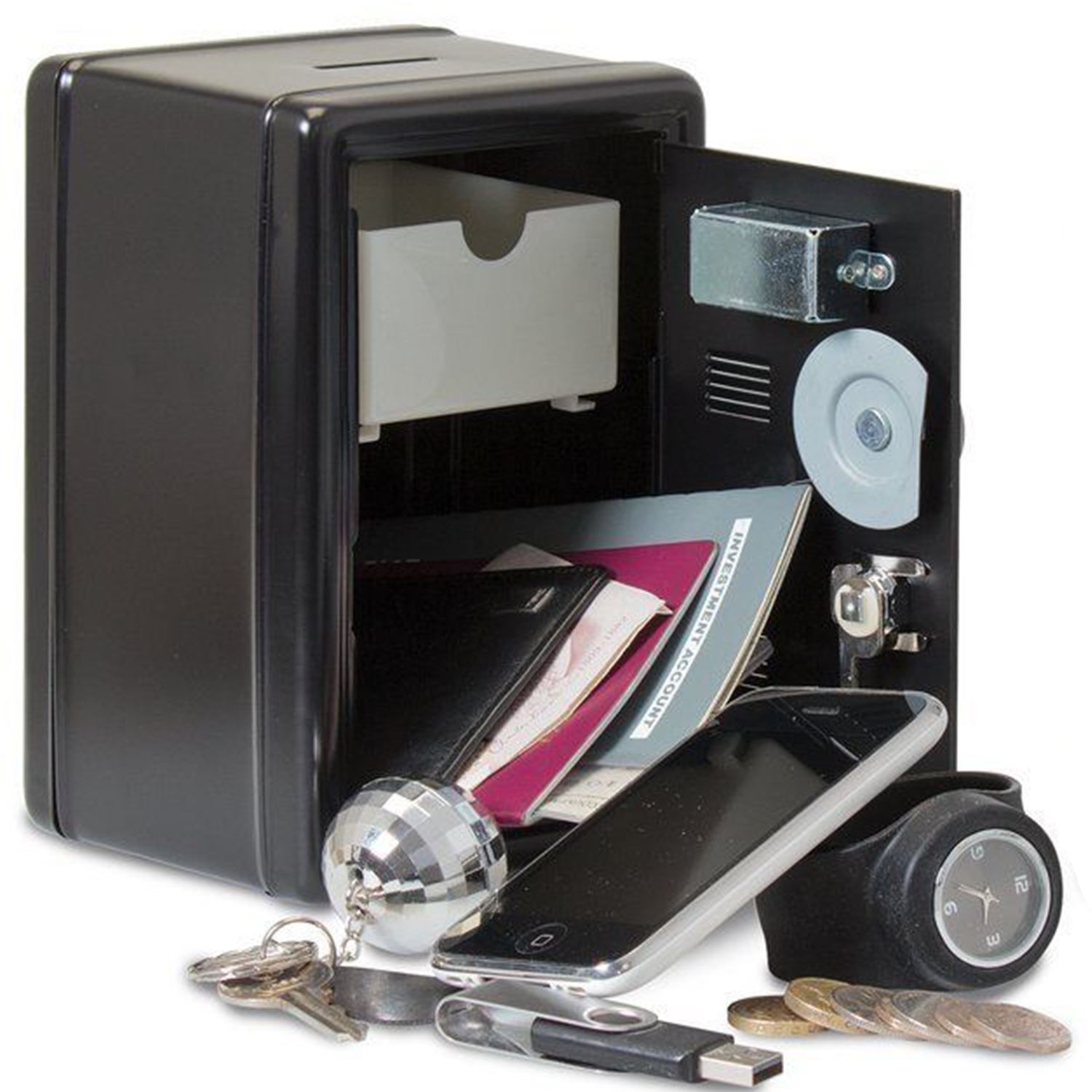 Metal Locker Bank Safe Combination Storage Box Cash Money Savings