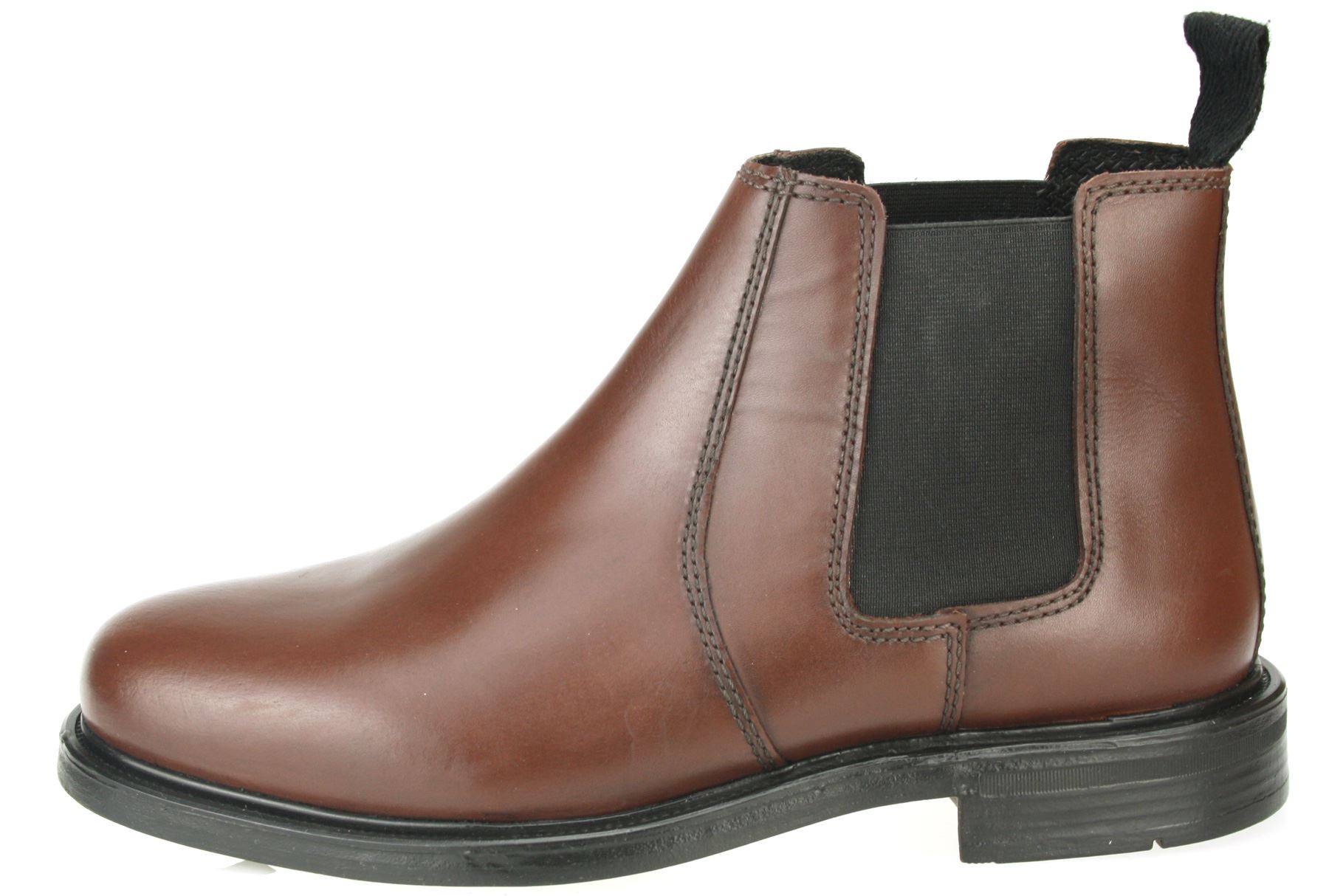 Oaktrak Mens Bordo Oxblood Tan Chestnut Brown Leather Chelsea Dealer