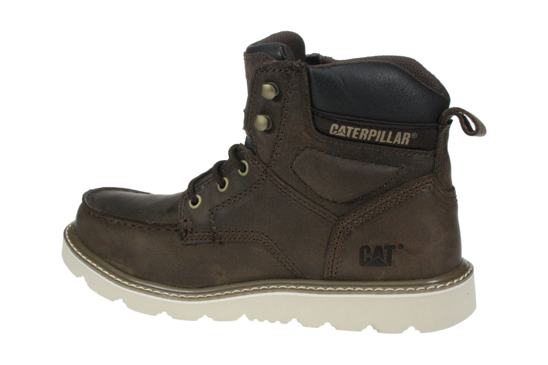 Caterpillar CAT Chad White sole lace up mens leather boots eBay
