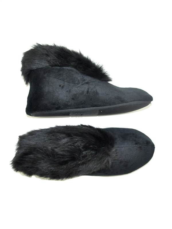 CHARTER CLUB Women's Fuzzy Black Booties Slippers sz XL eBay