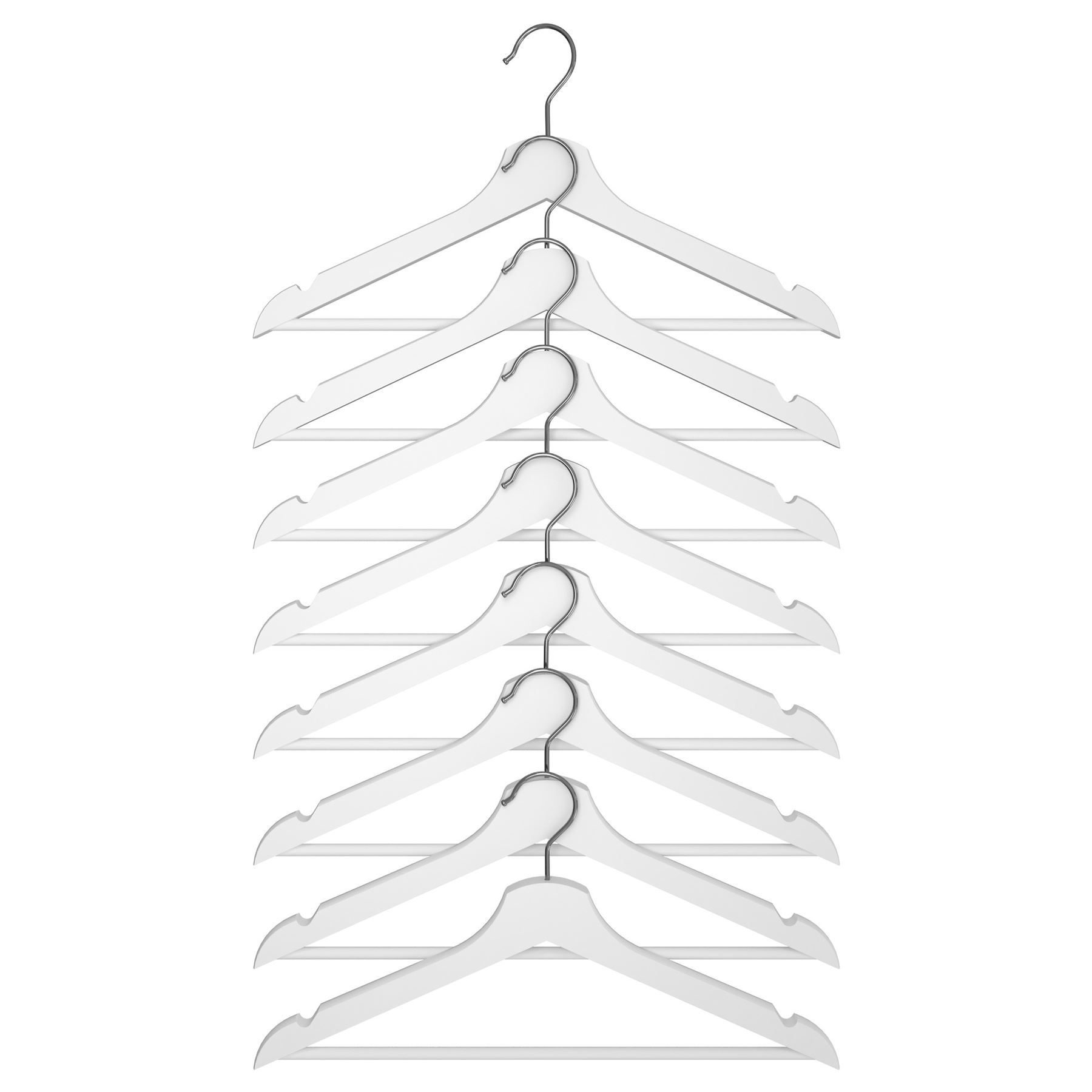 IKEA Bumerang Wooden Clothes Hangers New White Wood Various Pack Sizes