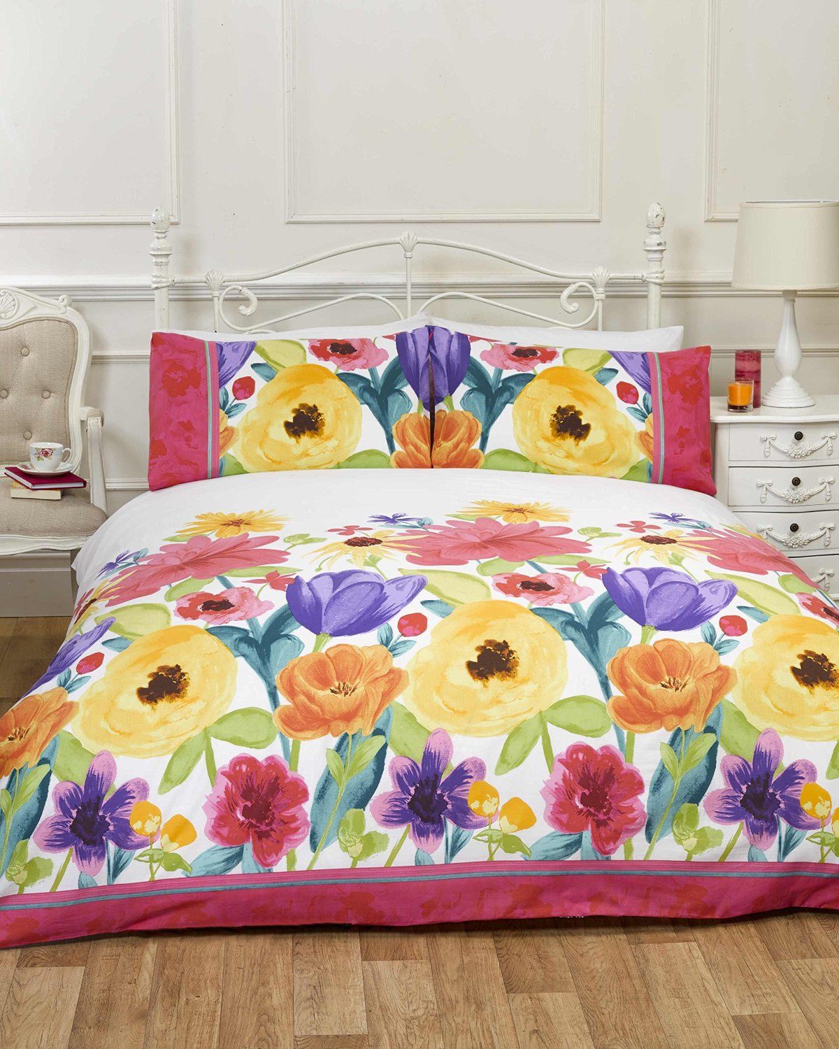 Girls Single Bedding Age 3 To 13 Duvet Cover Fun Bright Designs 135cm x