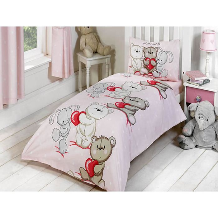 Girls Single Bedding Age 3 To 13 Duvet Cover Fun Bright Designs 135cm x