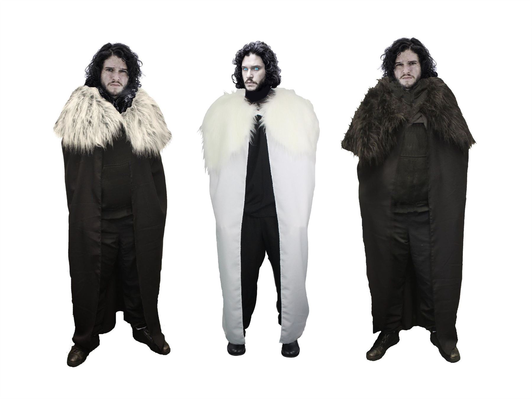 jon snow long cape house of thrones direwolf blackwatch fancy dress