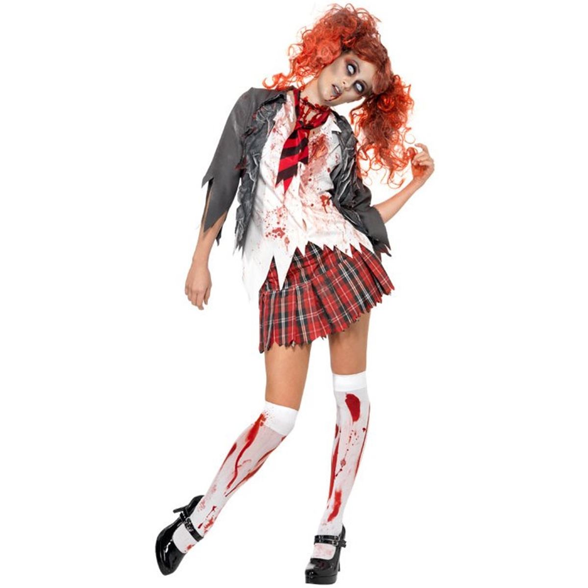 high school horror bloody zombie school girl costume