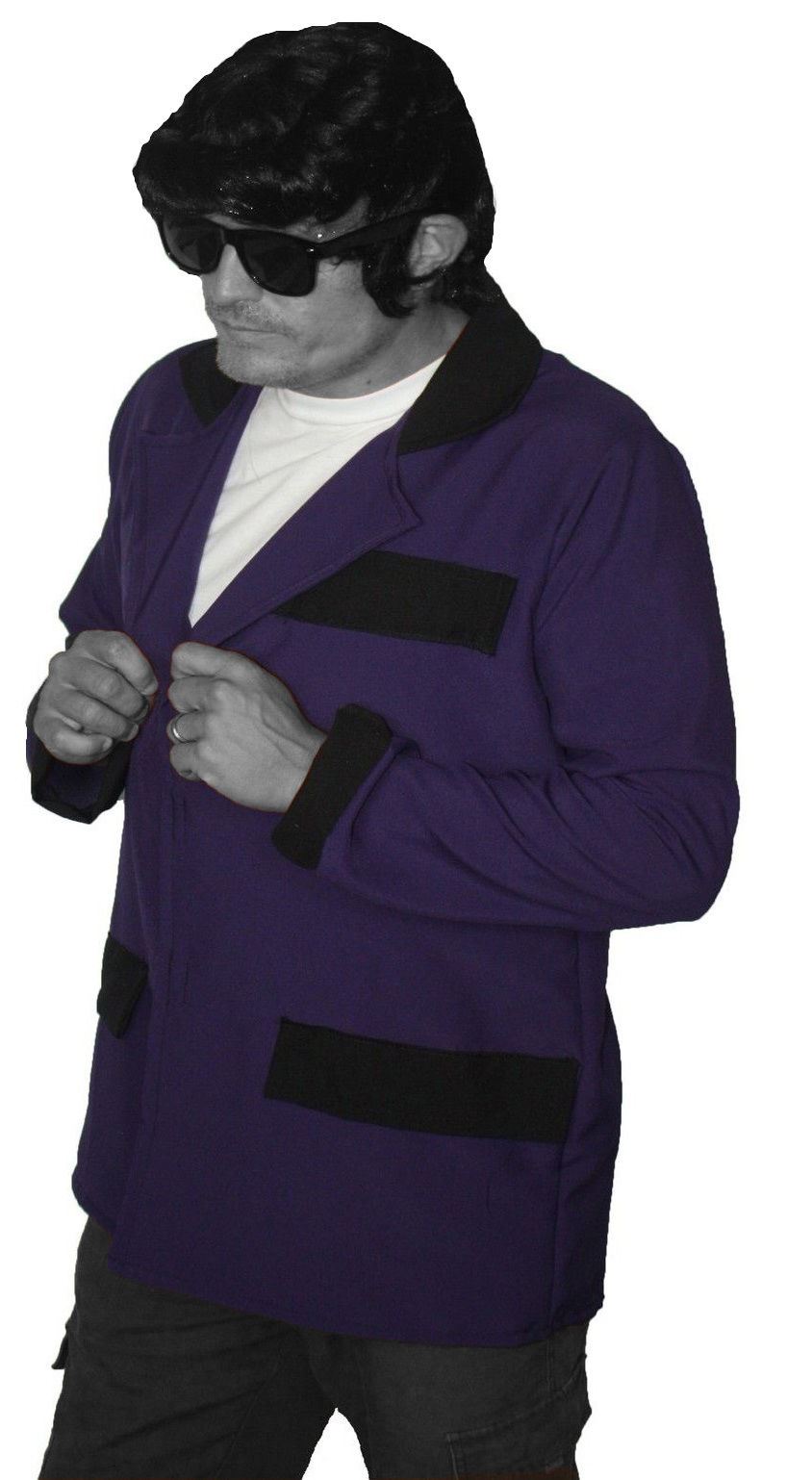 Rock N Roll Teddy Boy Costume Jacket Wig & Glasses 1950 60 Fancy Dress