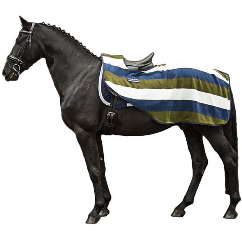 HKM Exercise Sheet Fashion Stripes Velcro Tail Strap Horse Protection