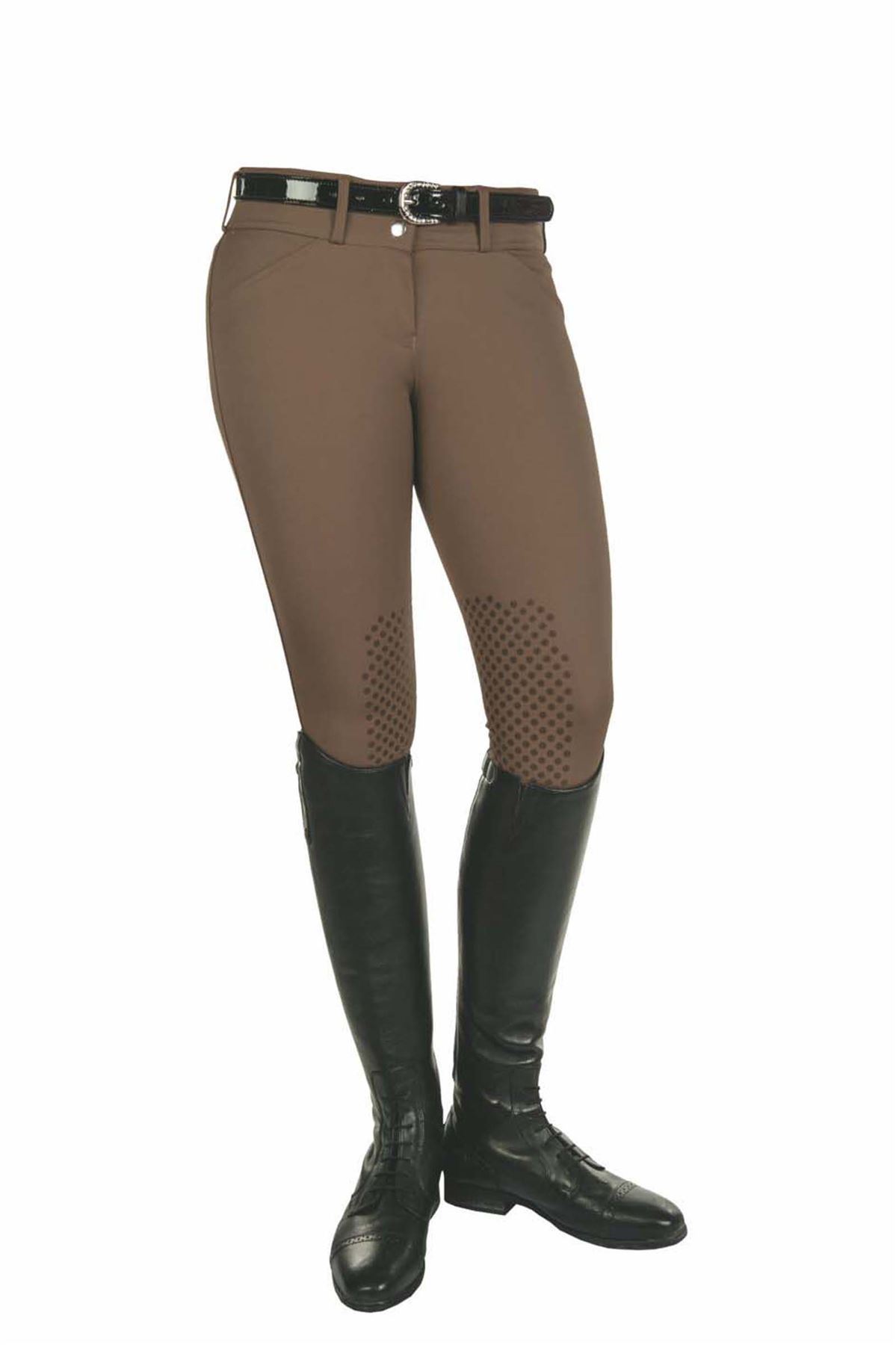 HKM Equestrian Ladies Kids Low Rise Silicone Grip Knee Patch Riding