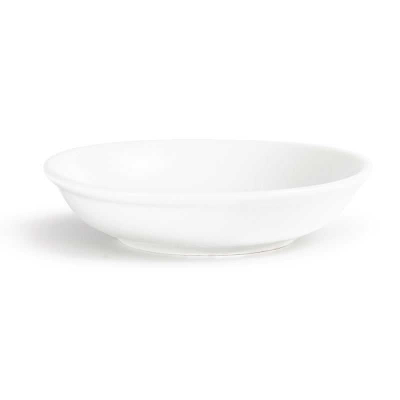 12X Olympia Whiteware Soy Dishes 100mm Porcelain Sauce Dipping Bowls