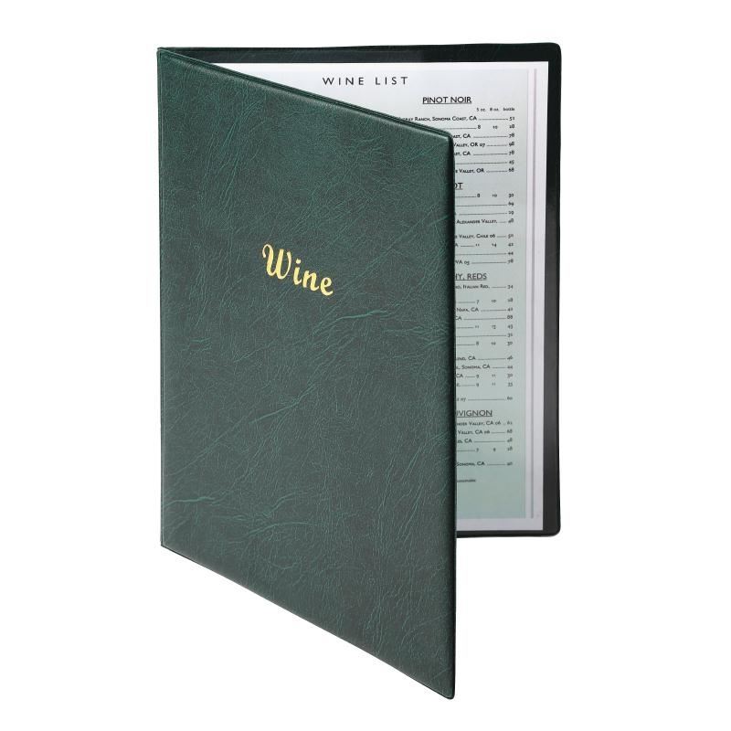 Wine List Menu Cover Card