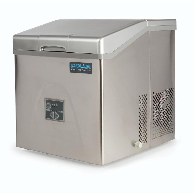 Polar Counter Top Ice Maker 15kg Output 415X365X420mm Stainless Steel ...