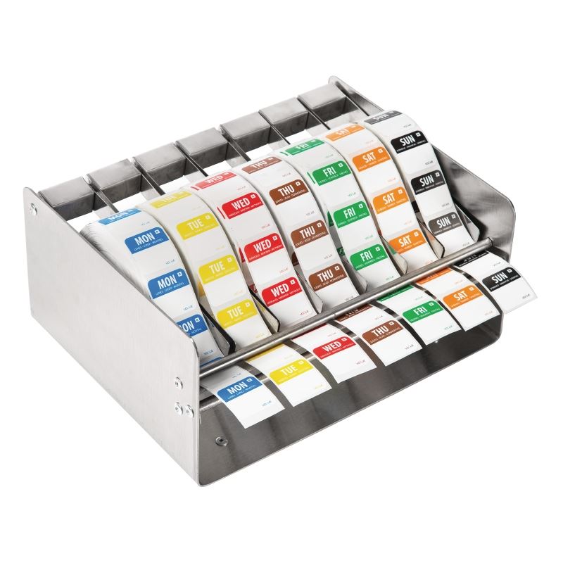 Vogue Label Dispenser For 1" Labels Stickers Pill Box Avery Stainless