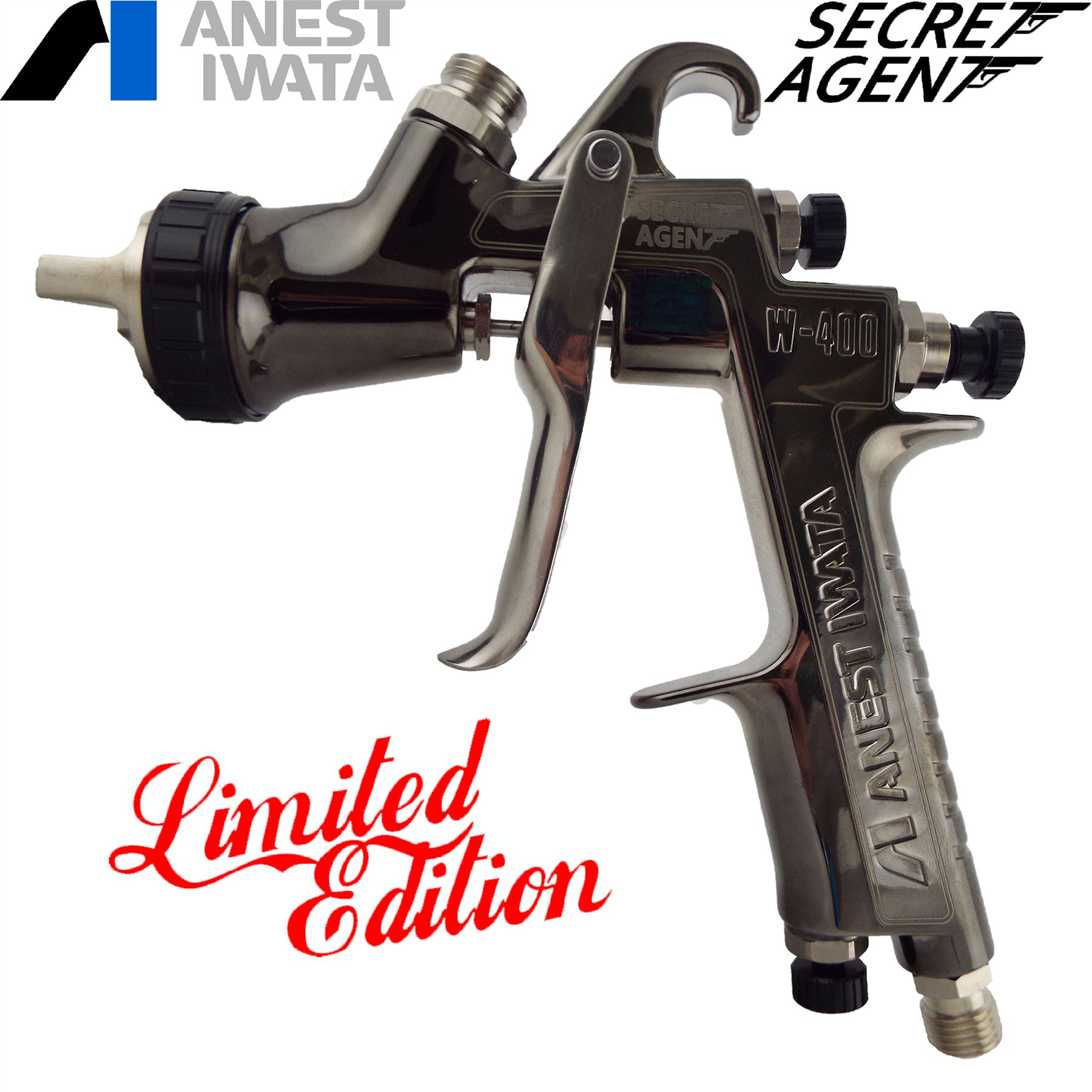 Iwata W400 Bellaria 1.3 Spray Gun Limited edition Secret Agent Case