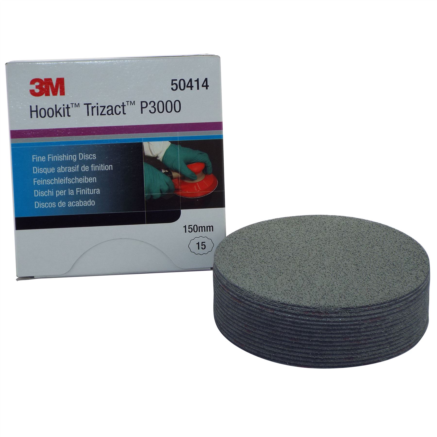 3M 50414 Trizact Finishing/Blending Sanding x 15 Disc P3000 Grit 150mm