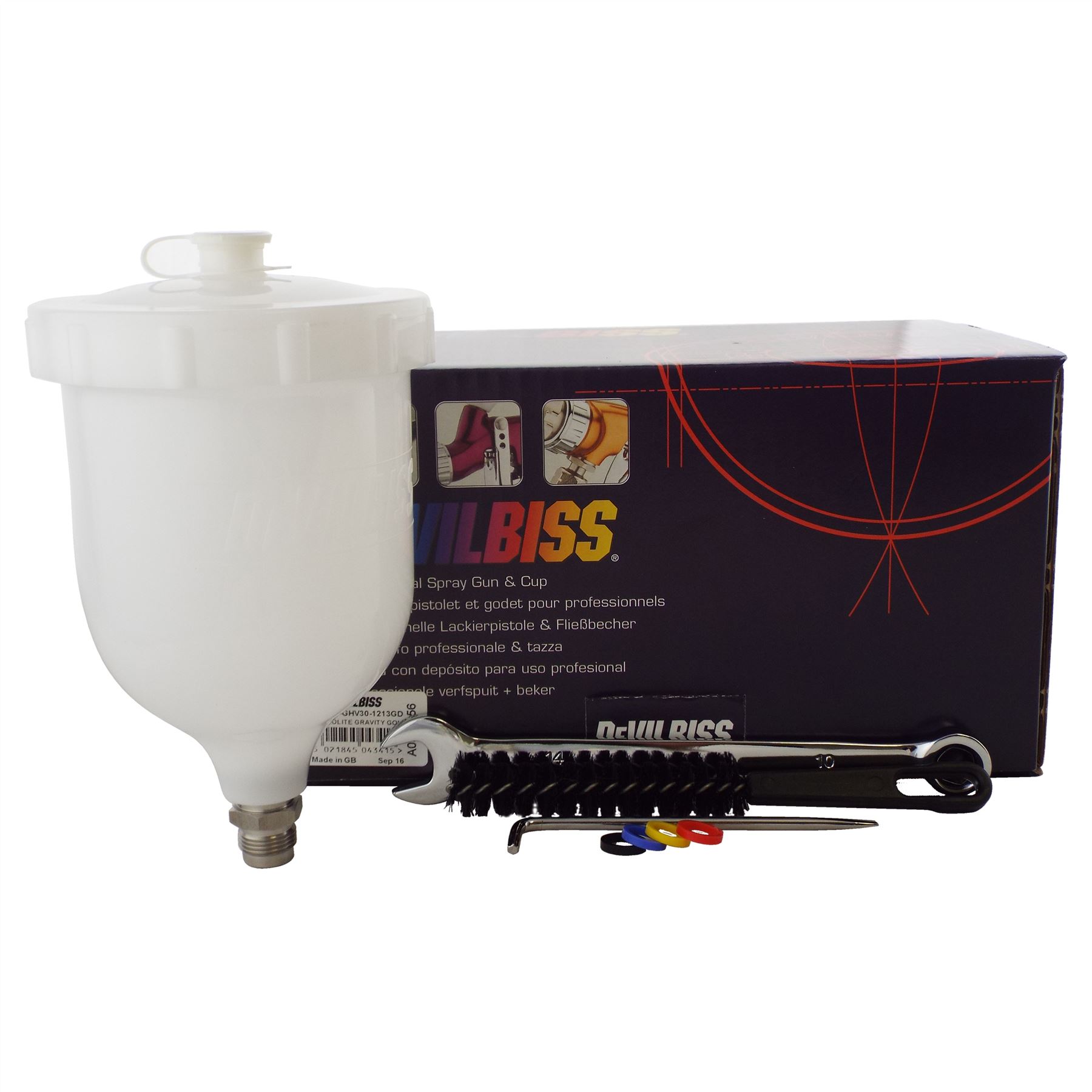 DeVilbiss GTi ProLite NEBULA TE20 Cap Lacquer/Gloss Spray Gun 1.2/1.3mm