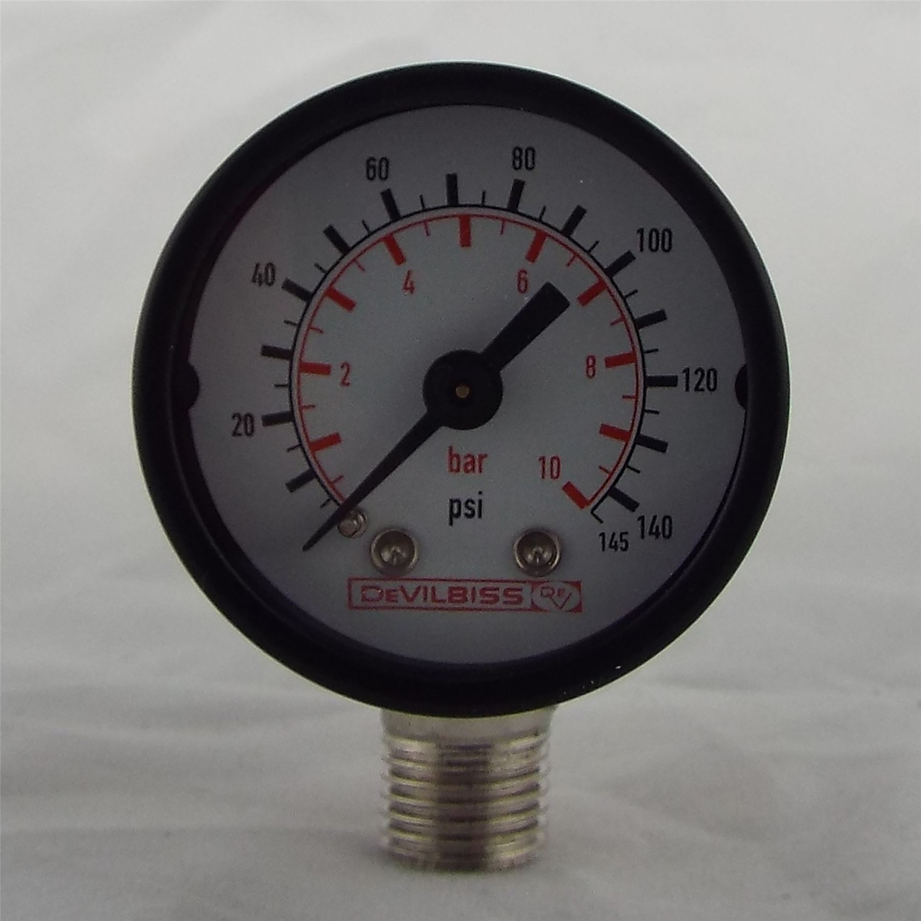 Devilbiss Spray Gun Inline Air Pressure Gauge eBay