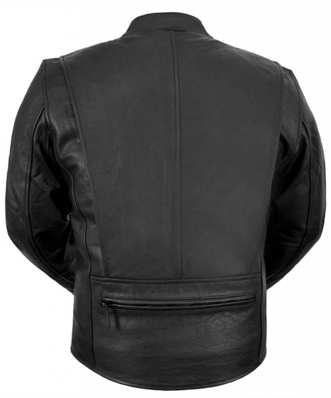 True Element Mens Light Weight Vented Leather Motorcycle Jacket s 5XL