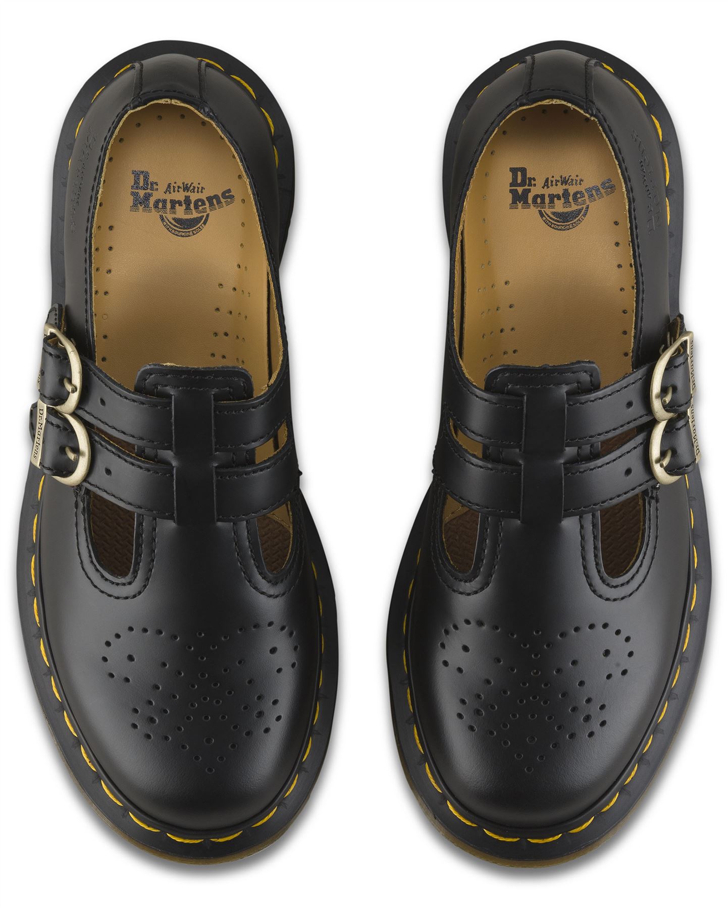 Dr Martens 8065 Mary Jane Twin Buckle Leather Uniform Shoes eBay