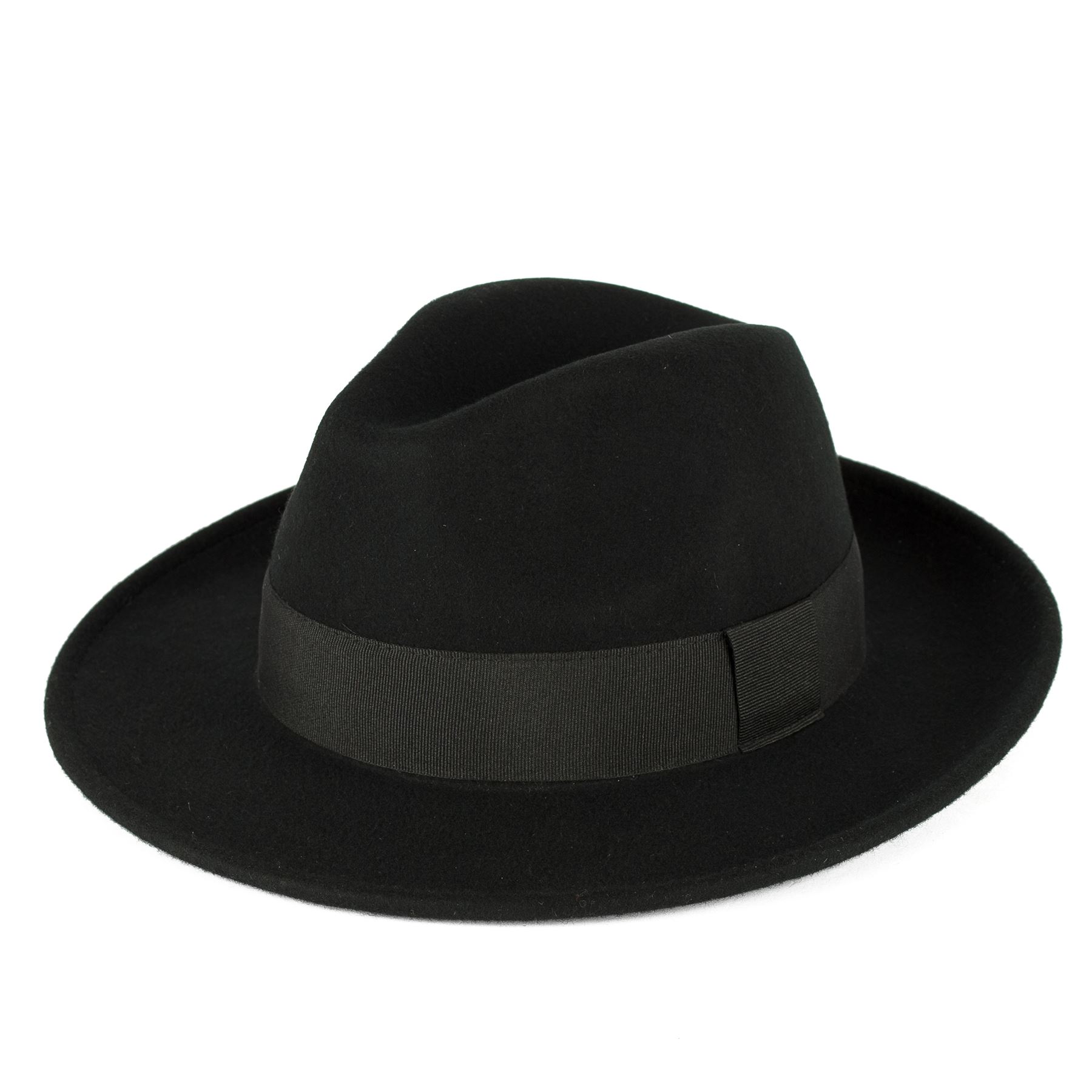 Men's Ladies Made In Italy 100 Wool Felt Fedora Hat Waterproof