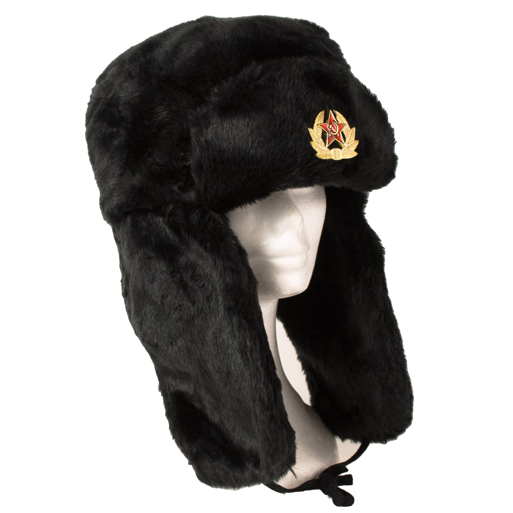 Mens Ladies Trapper Aviator Plain Russian Ushanka Winter Hat with Ear