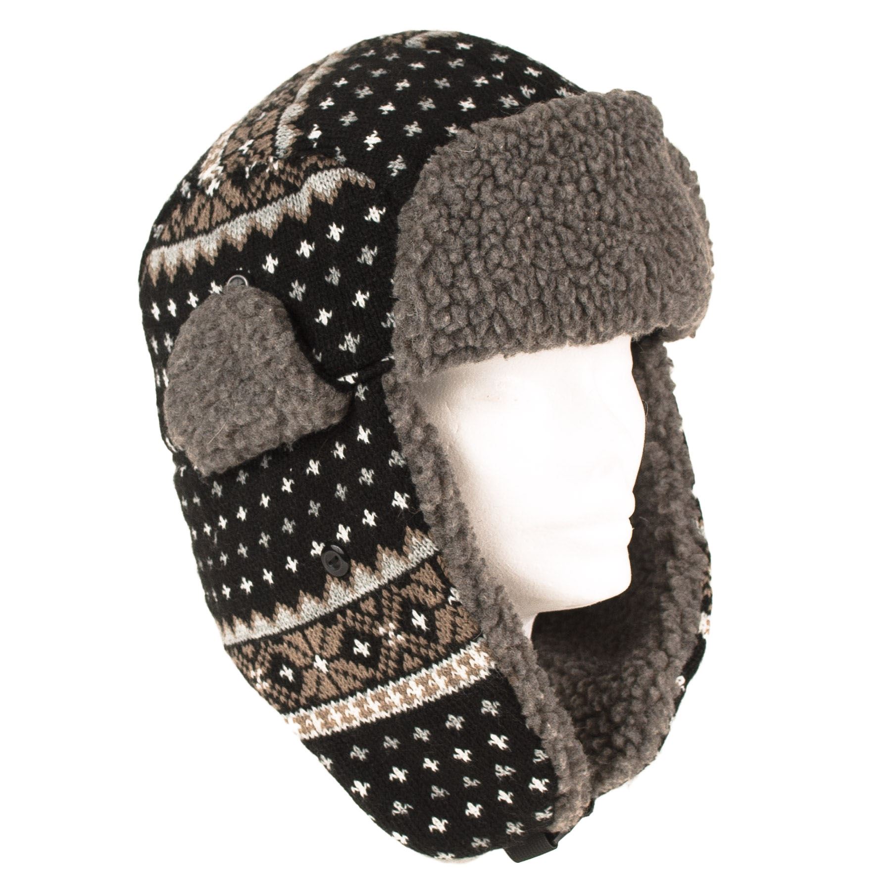 Mens Ladies Trapper Aviator Russian Ushanka Winter Hat with Ear Flap