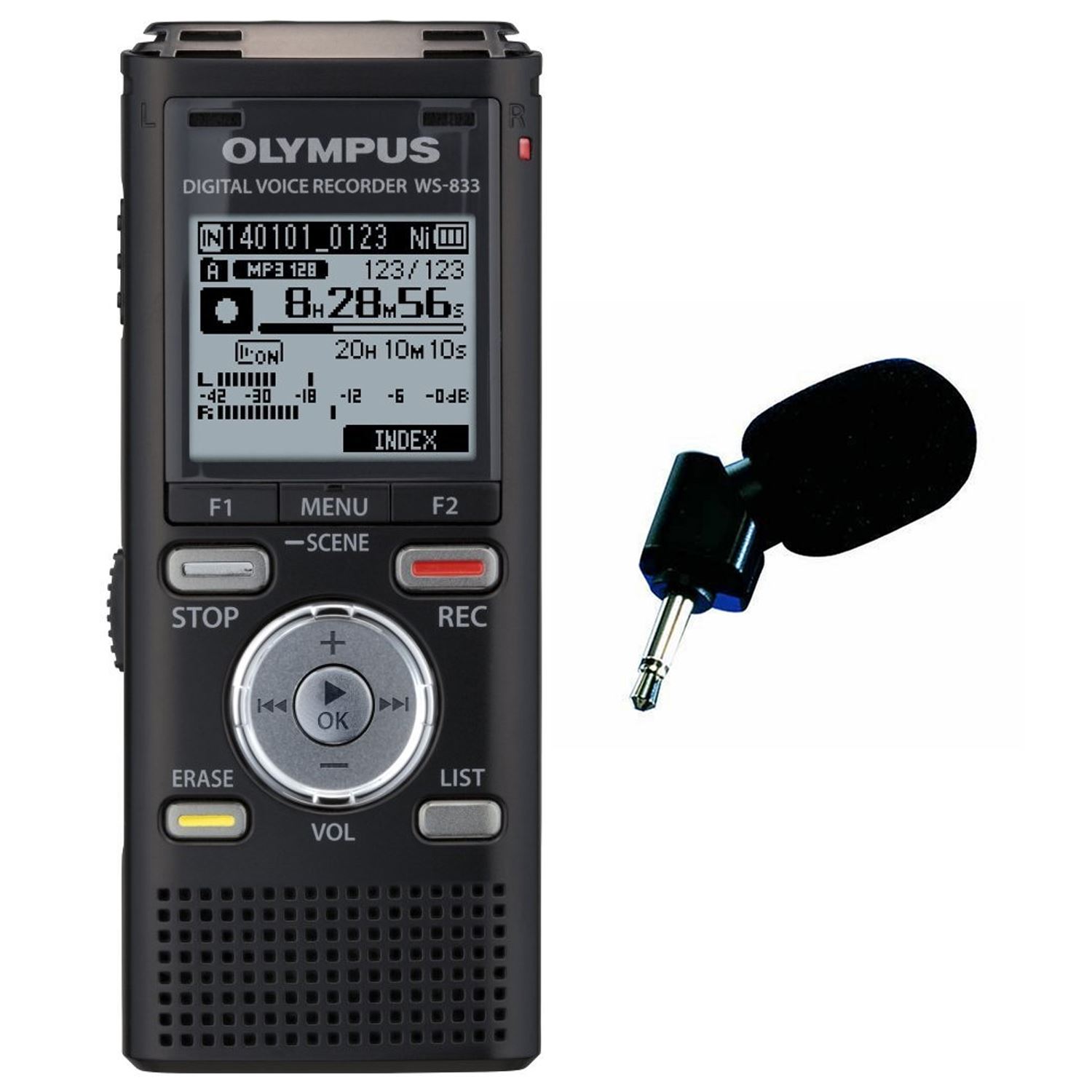 Olympus WS833 Voice Recorder 8GB Dictaphone Free ME12 PlugIn Microphone eBay