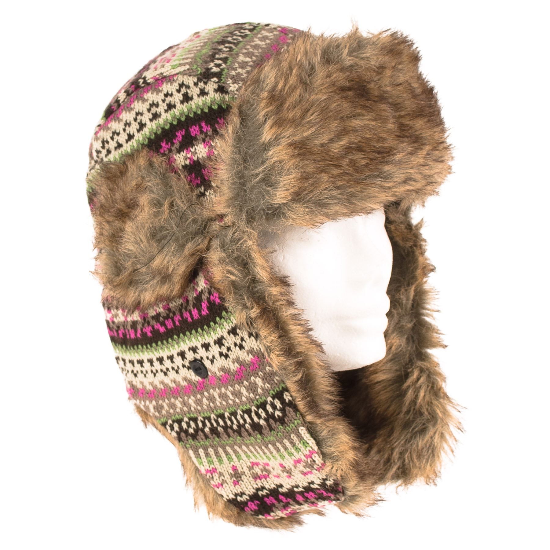 Mens Ladies Trapper Aviator Russian Ushanka Winter Hat with Ear Flap