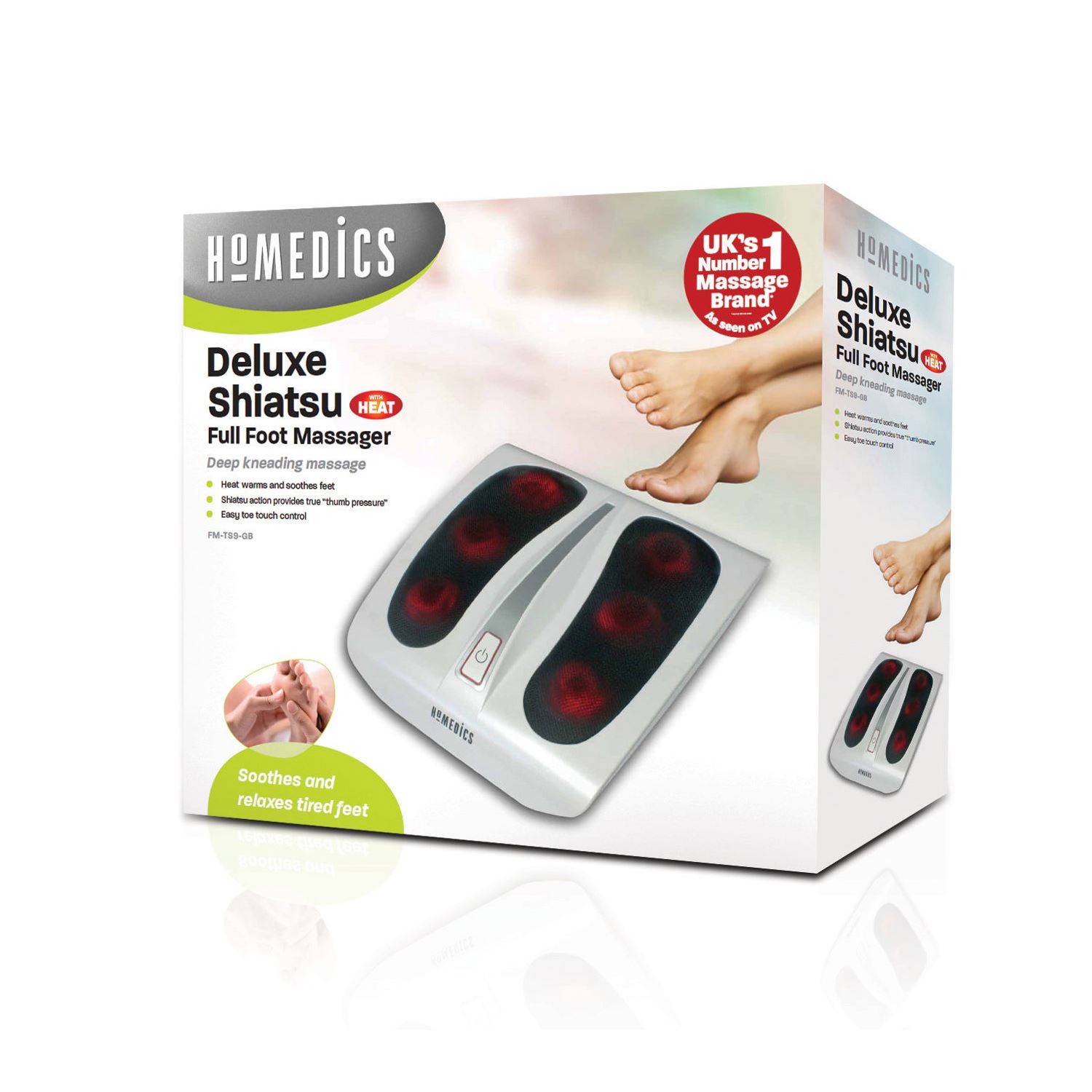 HoMedics FMTS9GB Deluxe Home Shiatsu Relaxing Foot Massager eBay