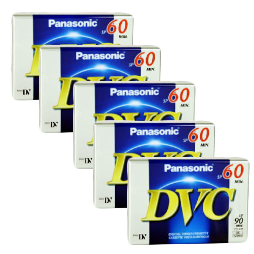 Panasonic DVM60FE 5 Pack Mini DVC Digital Video Cassette Camcorder Tape