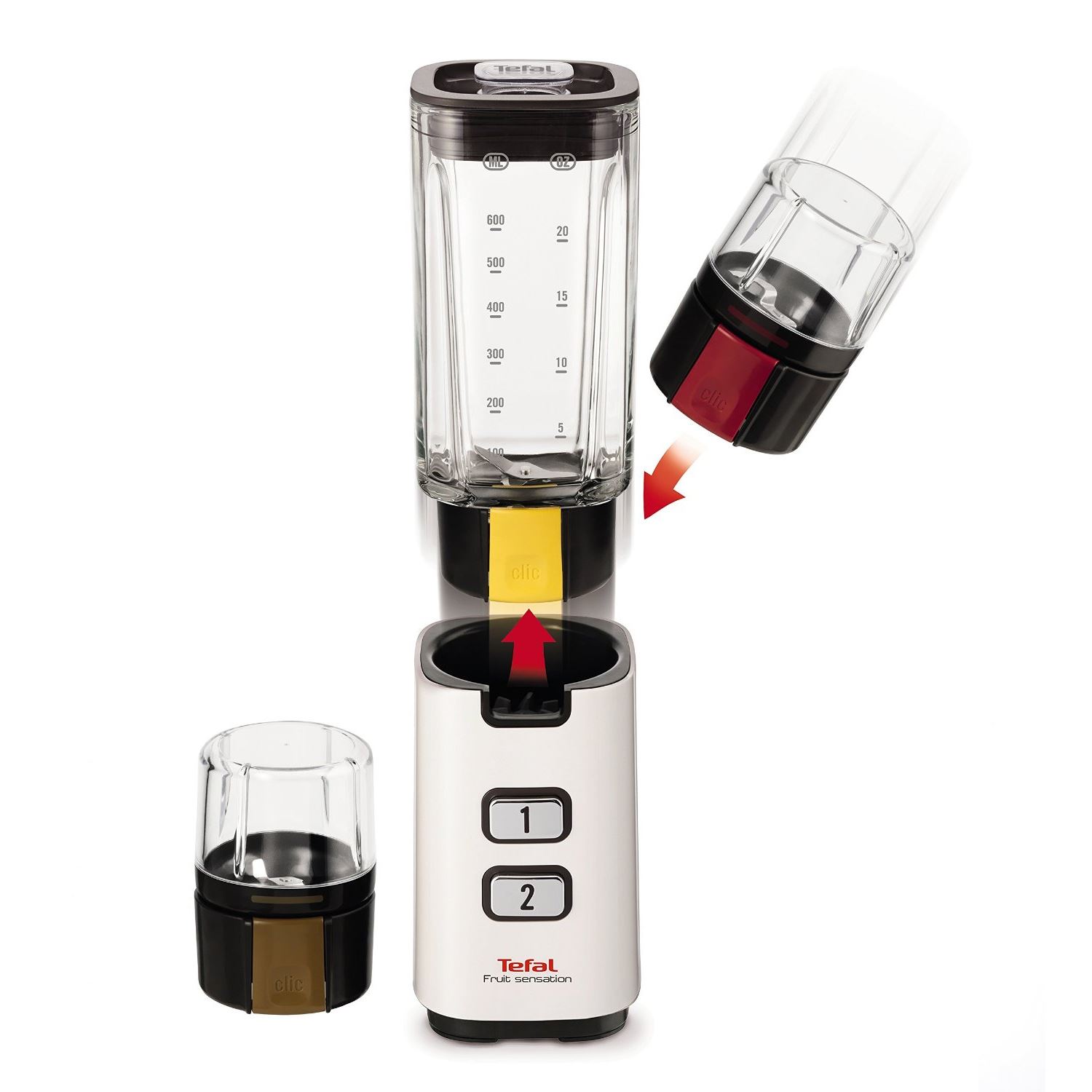 Tefal BL142140 Mini Blender Mixer Smoothie Maker Juicer with Chopper
