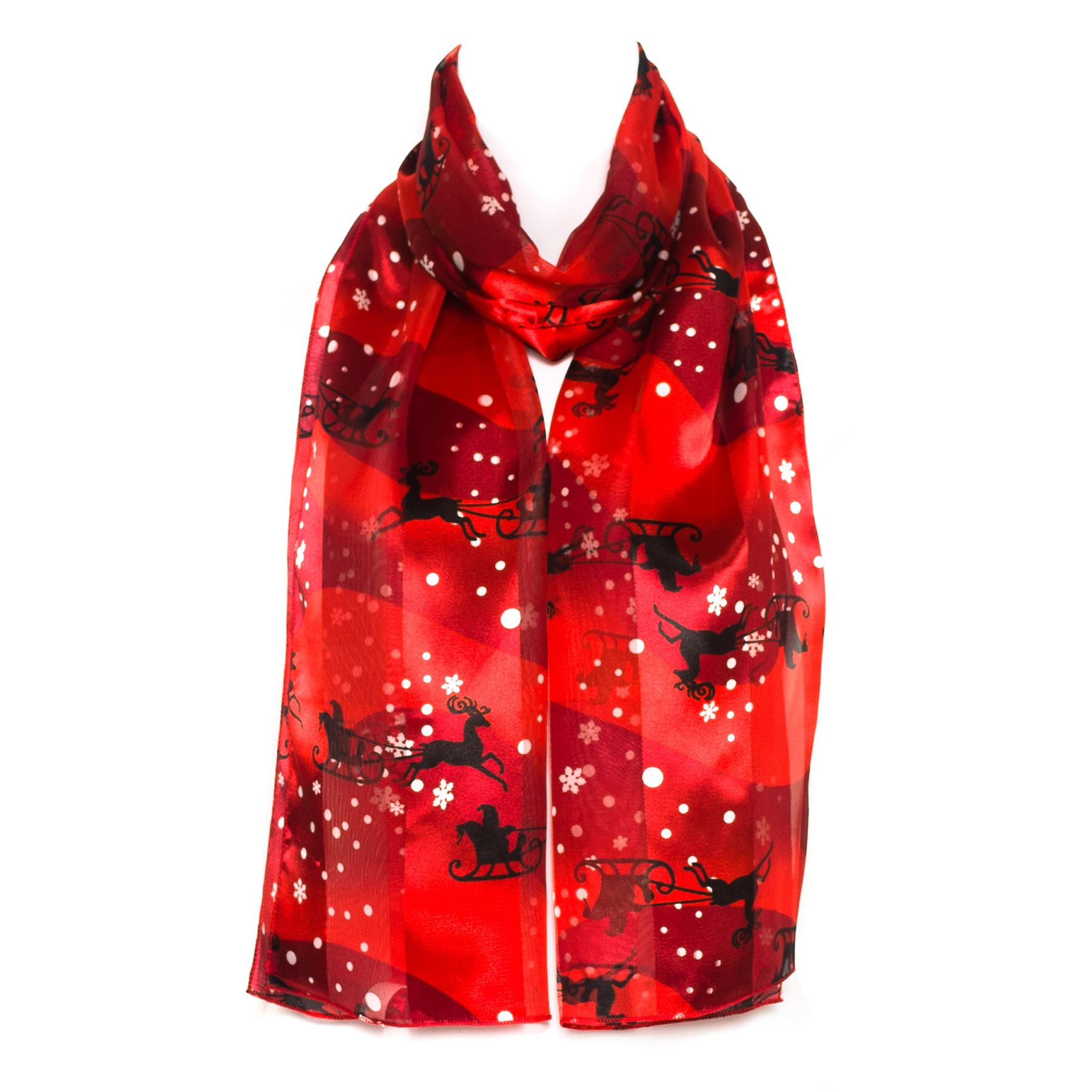Ladies SantaRaindeerSnowflakes (Christmas) Scarve/Scarf eBay