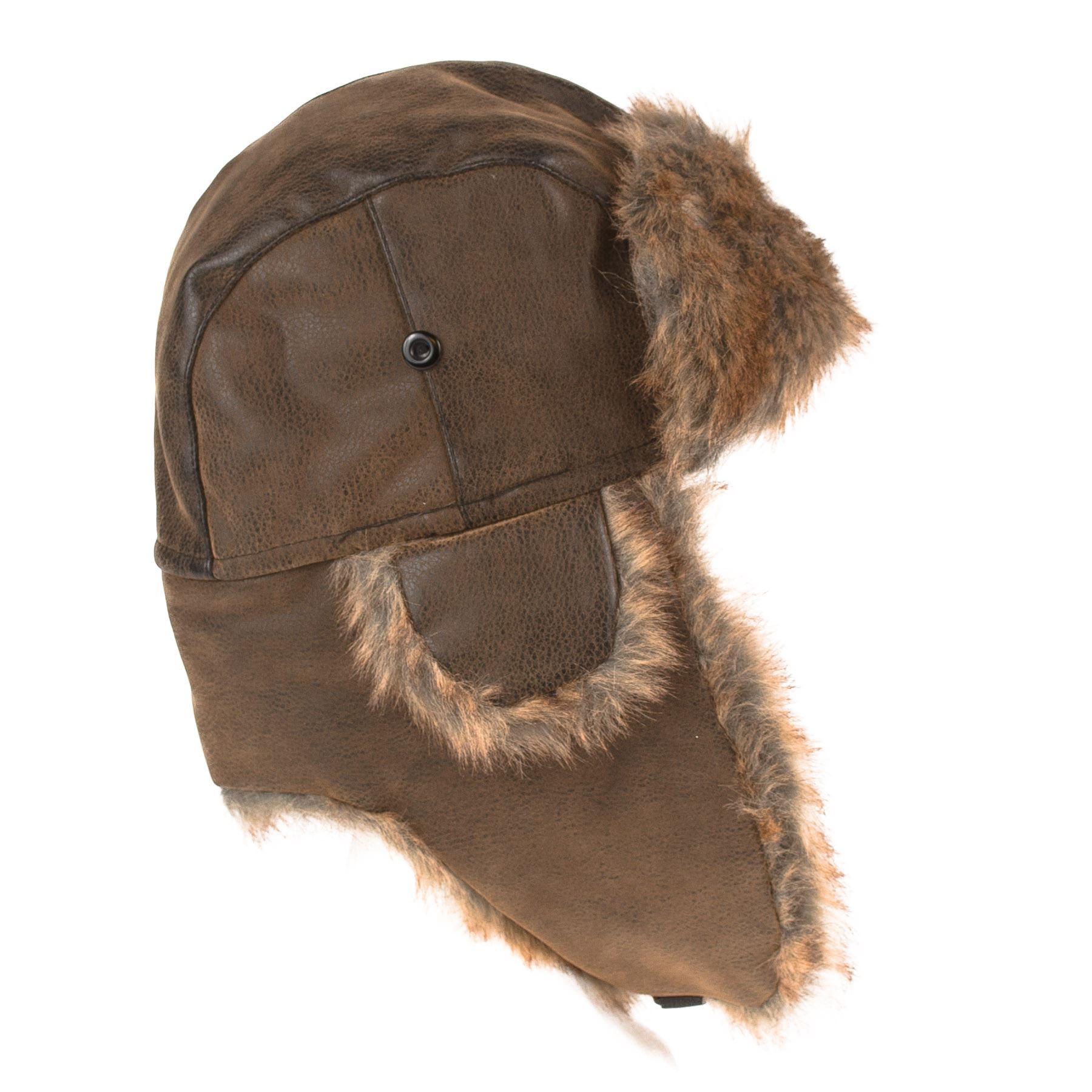 Mens Ladies Trapper Aviator Russian Ushanka Winter Hat with Ear Flap