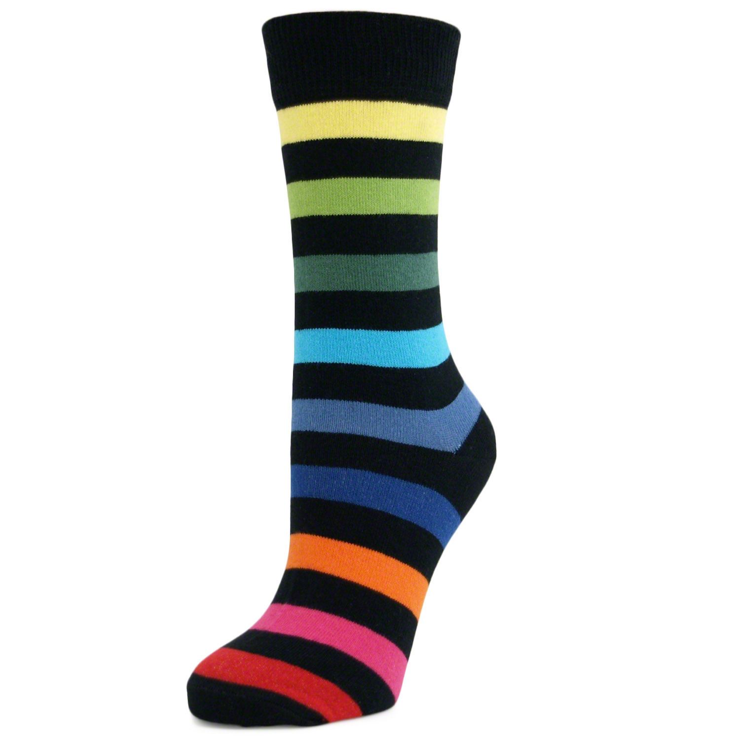 Mens Boys Thick Striped Mid Calf Ankle Crew Short Stripey Socks New Lot