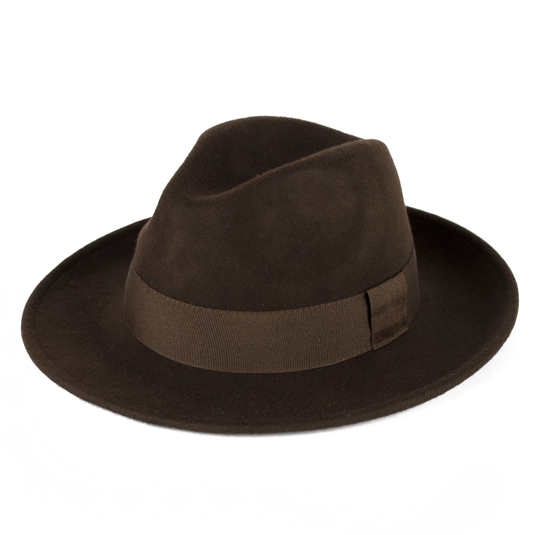 Men's Ladies Made In Italy 100 Wool Felt Fedora Hat Waterproof