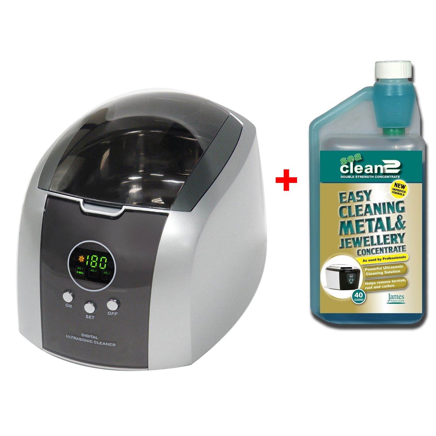 James Products Ultrasonic Jewellery & Spectacle Cleaner + Sea Cleaning Fluid New eBay