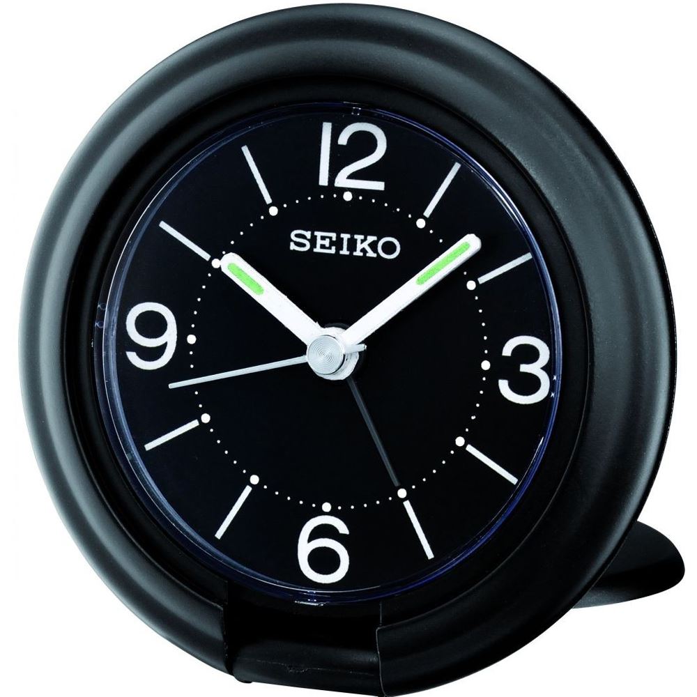 Seiko QHT012K Black Travel Alarm Clock with Snooze Function New eBay