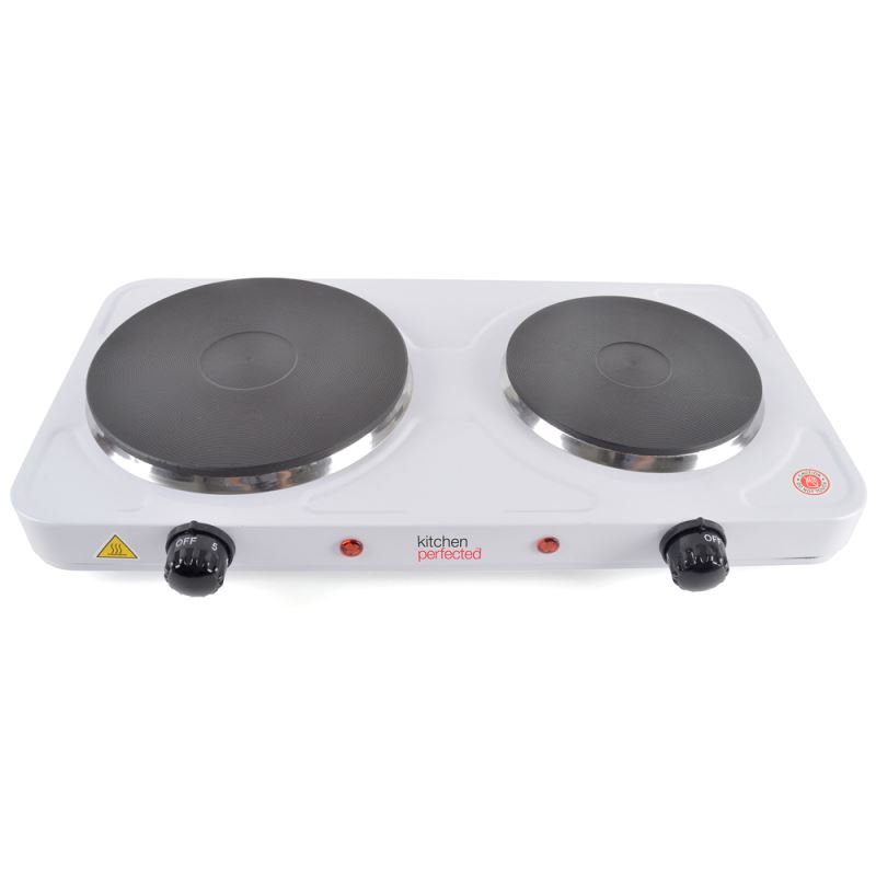 Lloytron Electric Portable 2500W Double Hob Table Top Cooker Hotplate