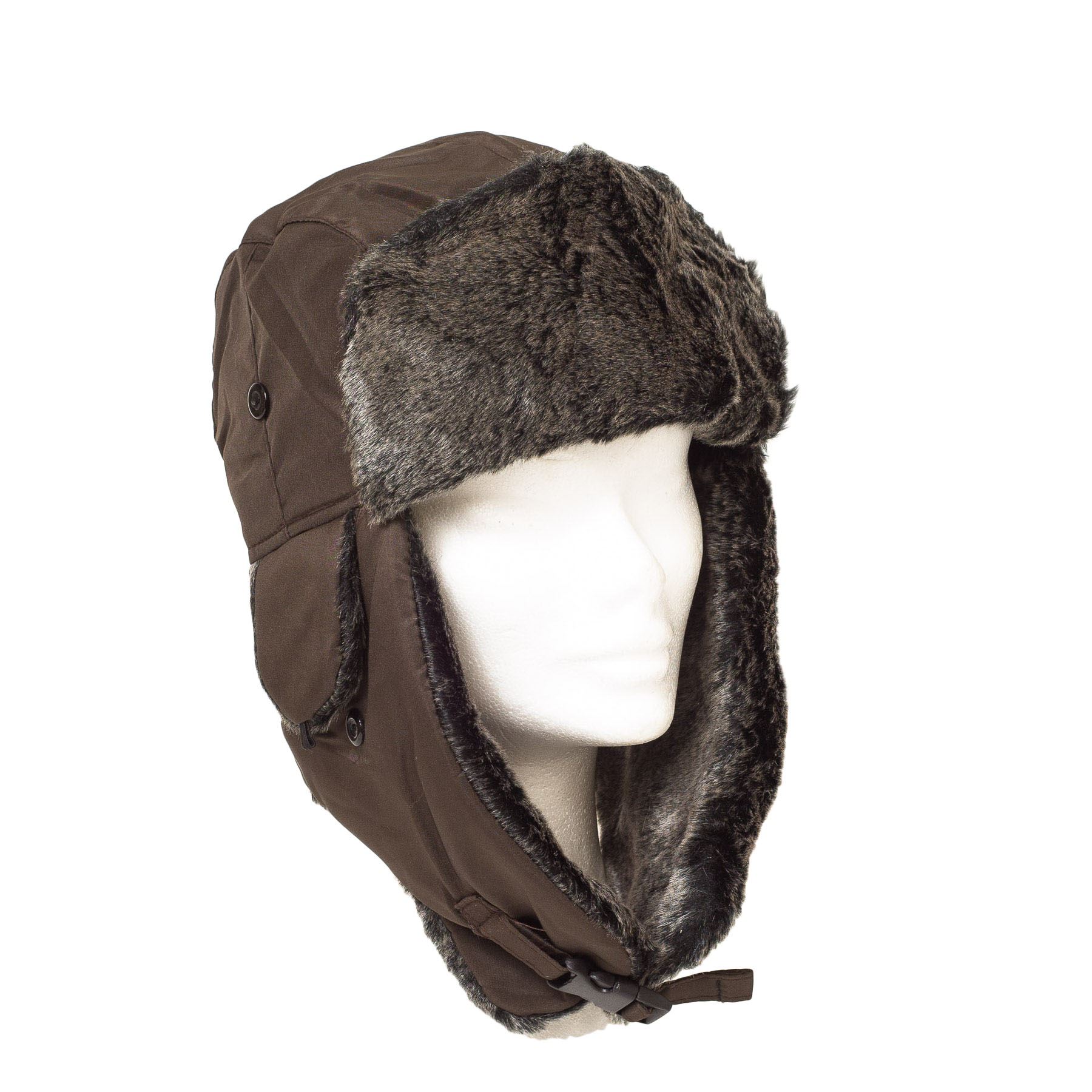 Mens Ladies Trapper Aviator Plain Russian Ushanka Winter Hat with Ear