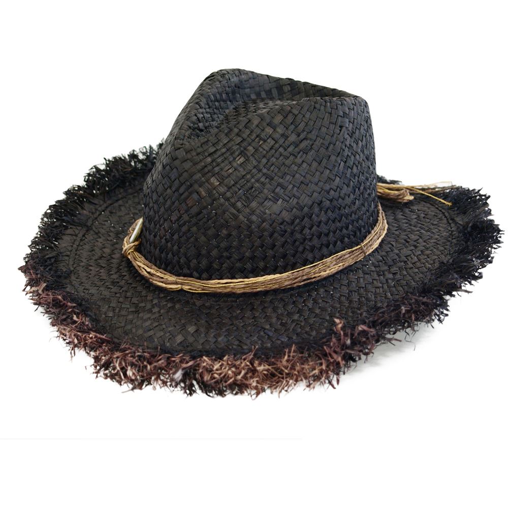 Mens Womens Western Fancy Dress Stetson Style Unisex Straw Cowboy Sun