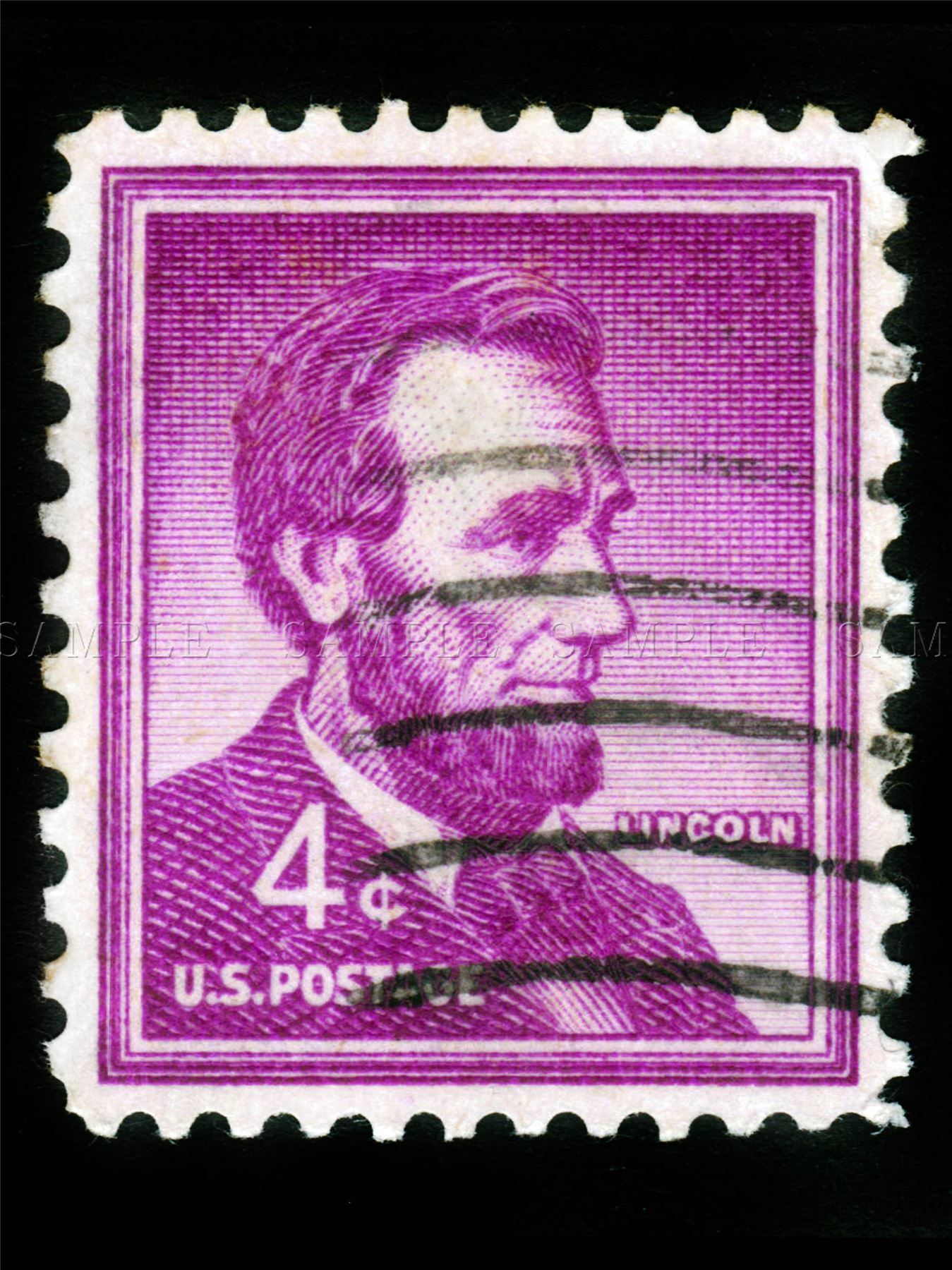 ABRAHAM LINCOLN VINTAGE POSTAGE STAMP US PHILATELY ART PRINT POSTER BMP1339A eBay