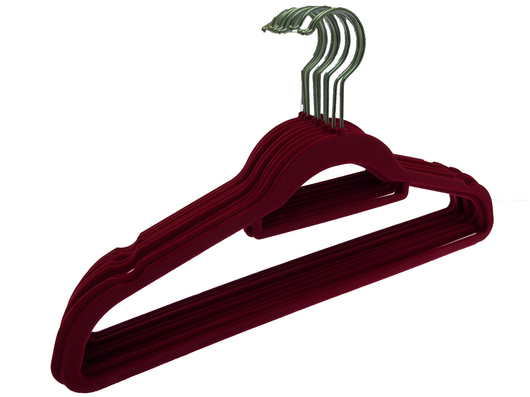 Non Slip Floked Velvet Hanger Coat Clothes Trousers Dress Hangers with