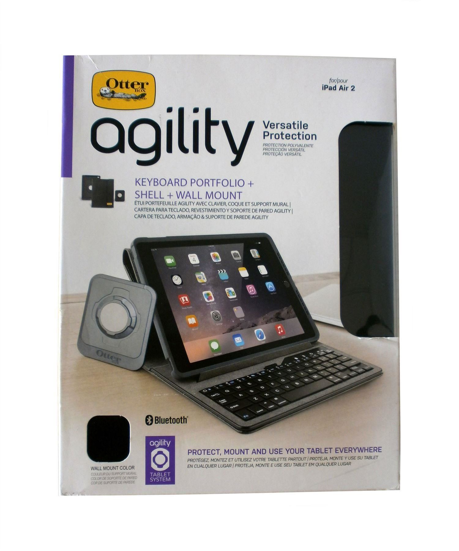 OtterBox Agility Keyboard Portfolio Case & Wall Mount Apple iPad Air 2