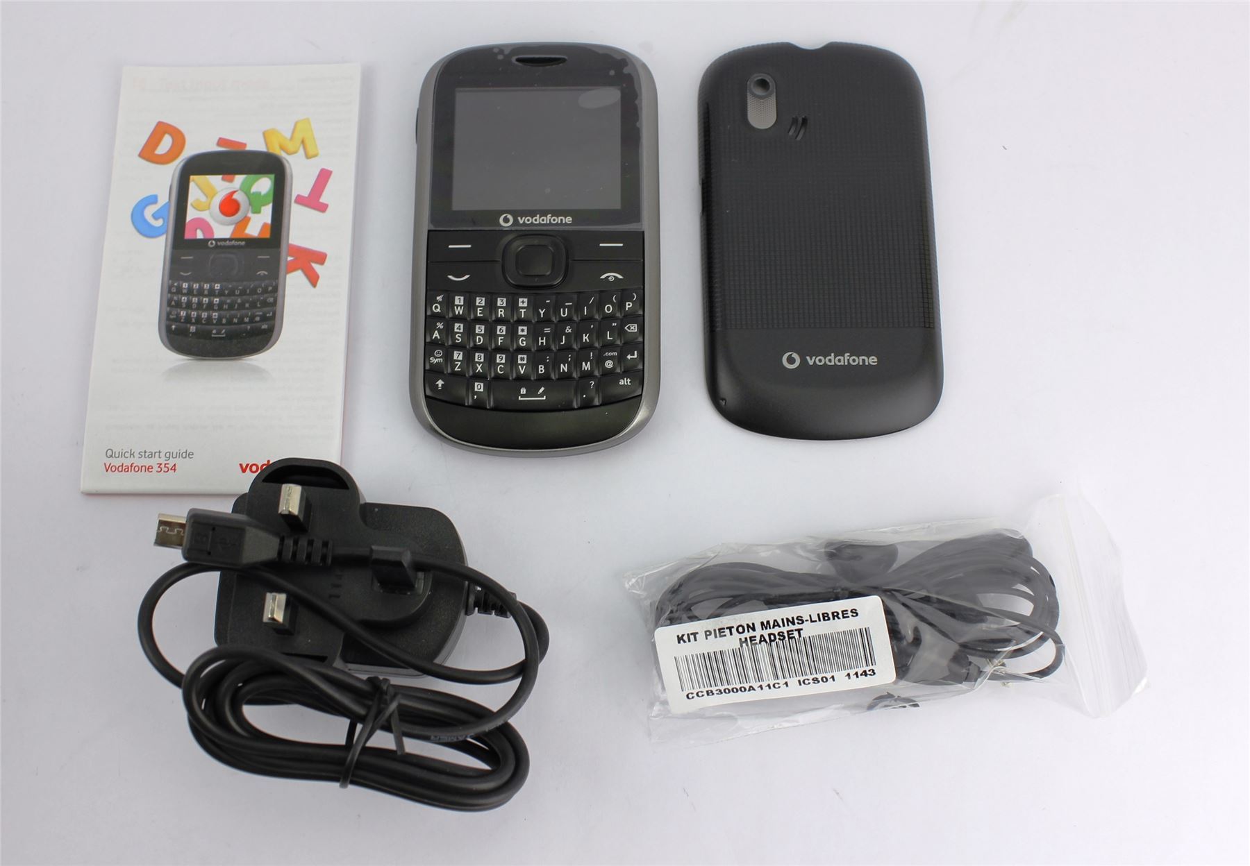 New Vodafone 354 Cheap Unlocked SimFree QWERTY Mobile Phone Black