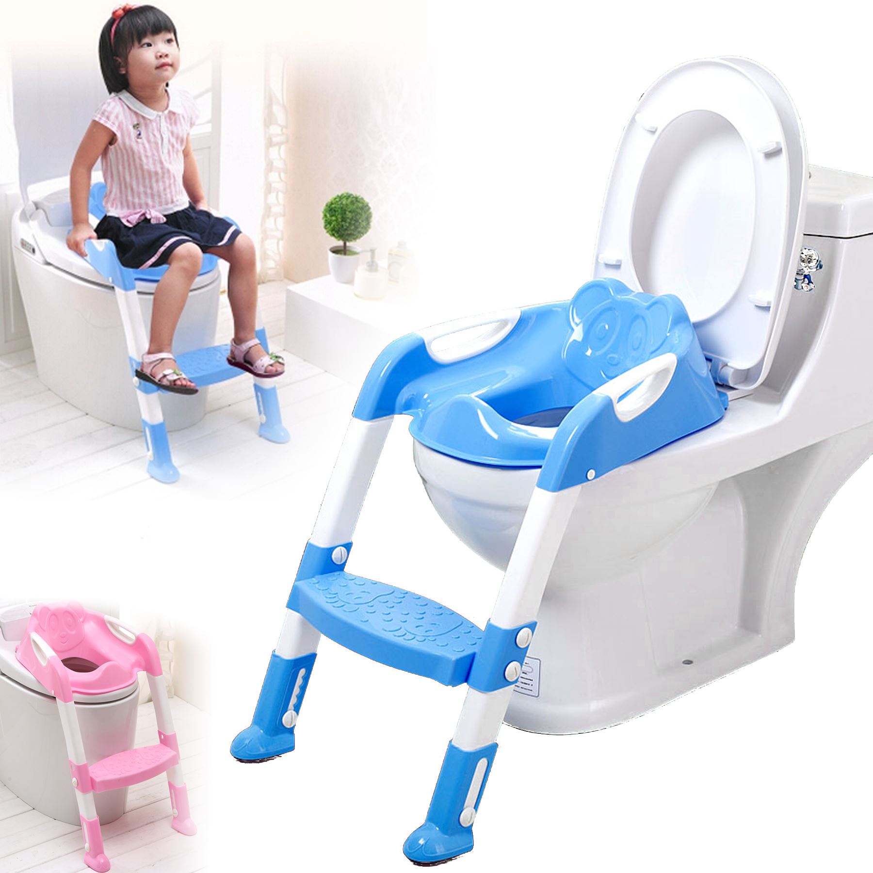 Baby Toddler Toilet Training potty Seat 2 step Ladder Toilet trainer