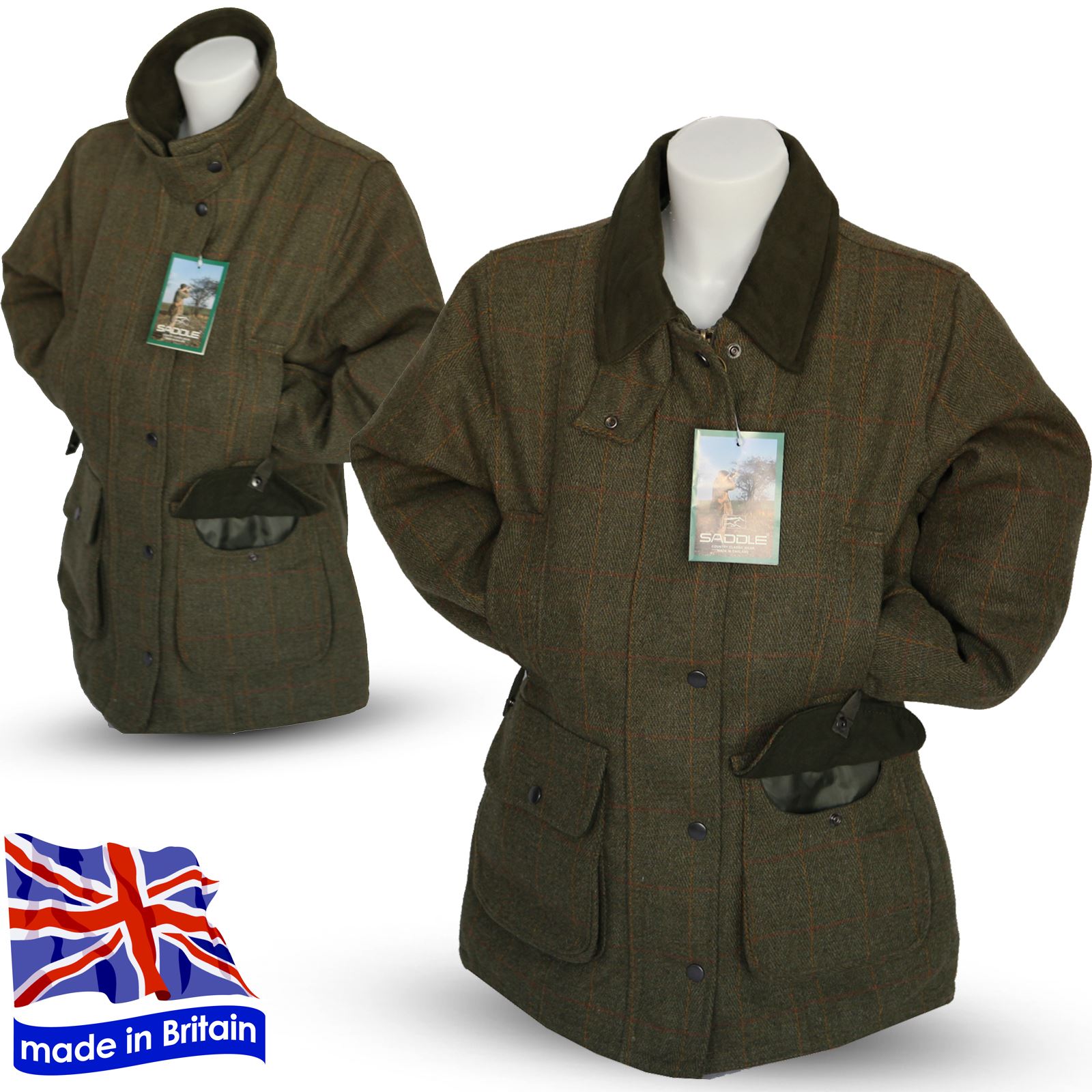 BRAND NEW LADIES DERBY TWEED SHOOTING / HUNTING JACKET COAT 8 20