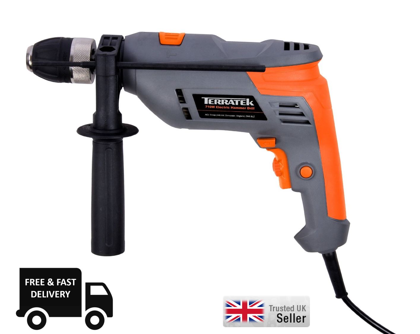 FREE POST 710W Electric Impact Hammer Variable Speed Drill Driver
