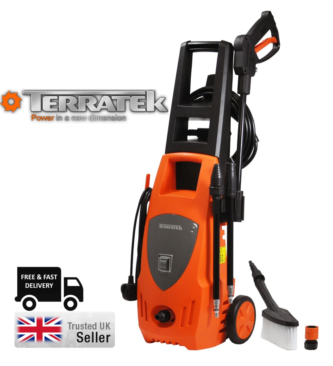 Terratek 1850W Portable Compact High Pressure Power Jet Cleaner Washer