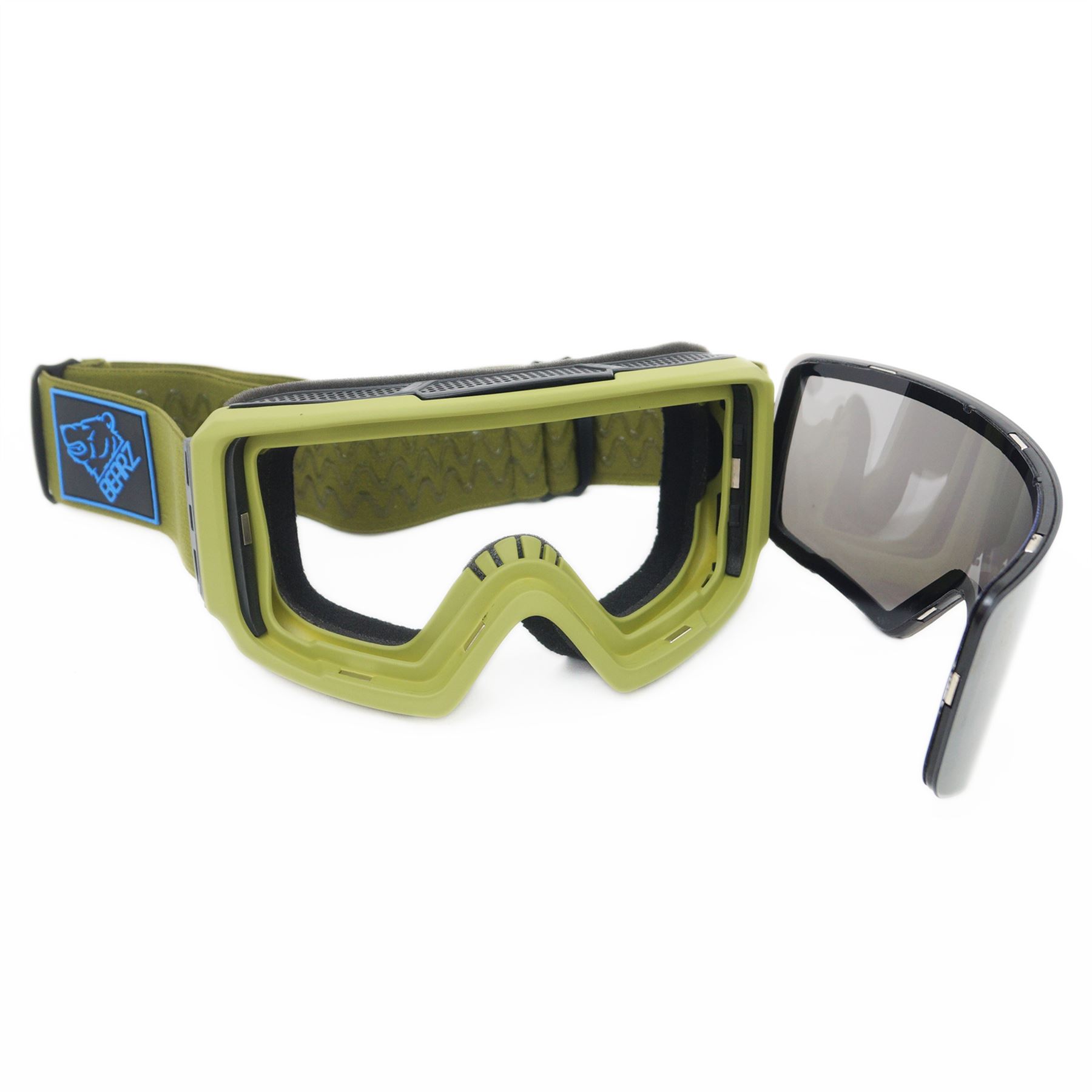 Bearz Moon Snow Snowboard Ski Goggles Mirror AntiFog Two Lenses