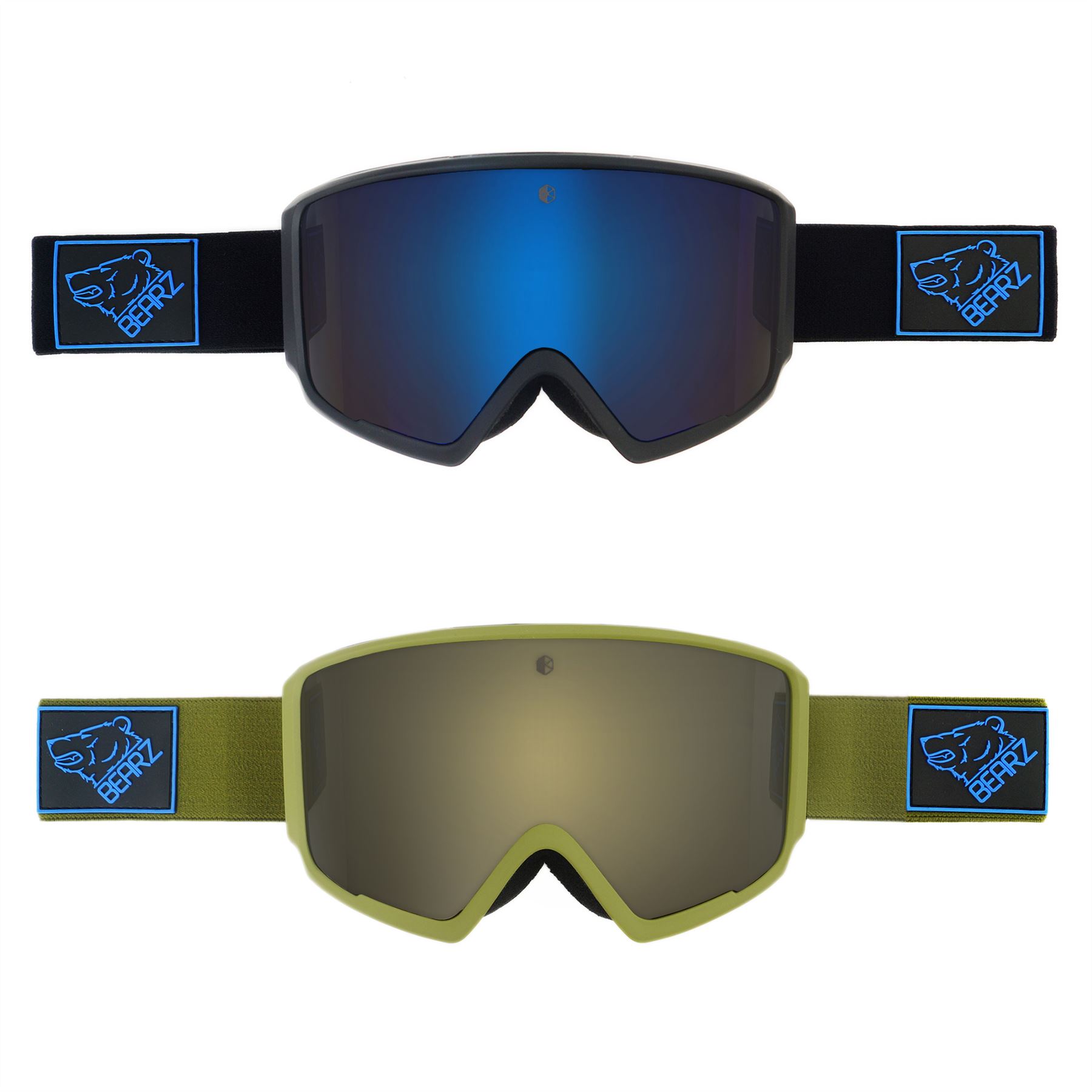 Bearz Moon Snow Snowboard Ski Goggles Mirror AntiFog Two Lenses