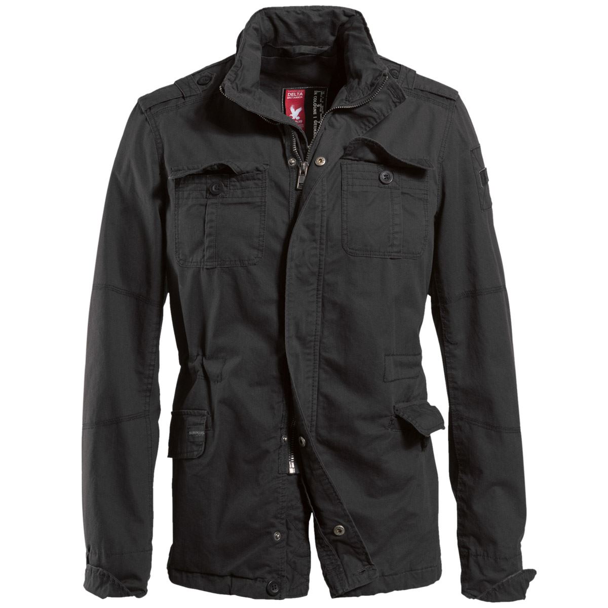 SURPLUS DELTA BRITANNIA MENS FIELD JACKET ARMY COAT MILITARY PARKA WASHED eBay